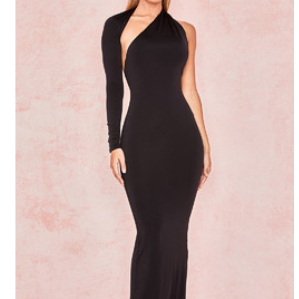 House of CB Black One-Shoulder Dress